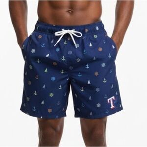 MLB G-III Sports by Carl Banks “Texas Rangers” Swim Trunks (NWT) (Size: Large)
